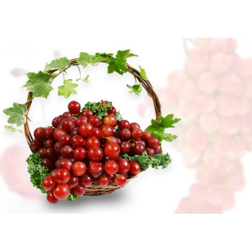 Basket Idea of Red Grapes