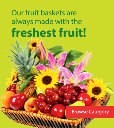 Our fruit baskets are always made with the freshest fruit!